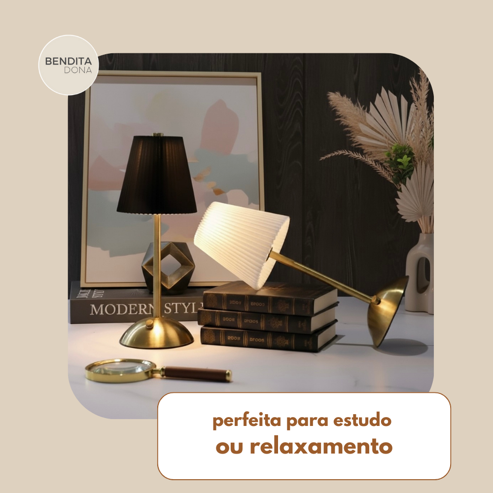 Luminária LED de Mesa Recarregável- Brillex