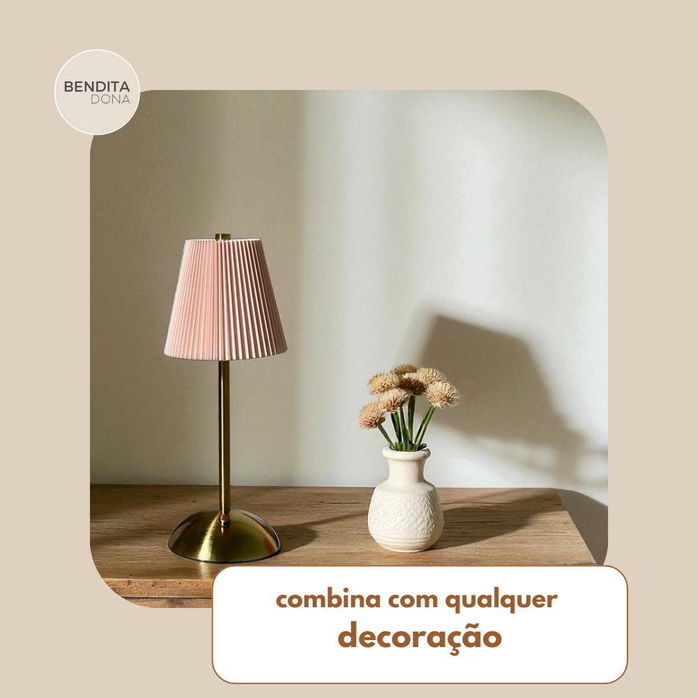 Luminária LED de Mesa Recarregável- Brillex
