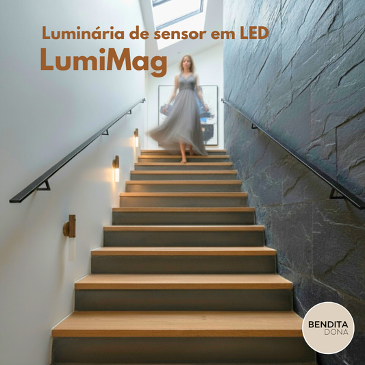 Luminária de sensor em LED recarregável - LumiMag