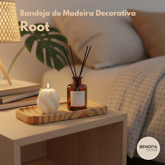 Bandeja de Madeira Decorativa – Root