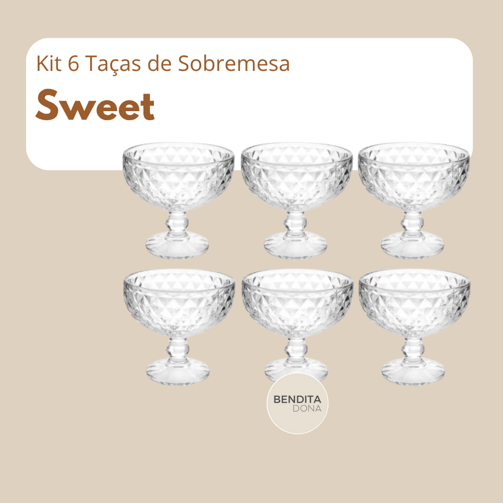 Kit 6 Taças de Sobremesa - Sweet