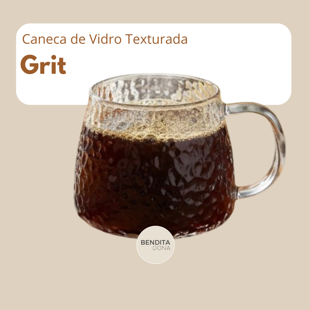 Caneca de Vidro Texturizada - Grit