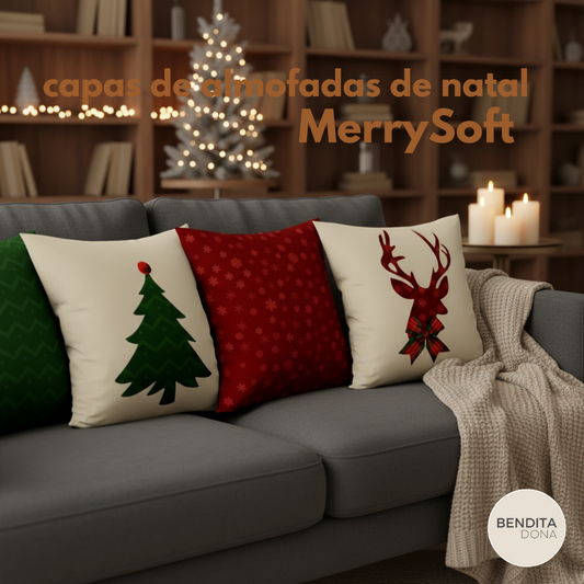Kit 4 capas de almofadas de natal- MerrySoft
