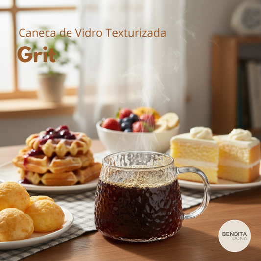 Caneca de Vidro Texturizada - Grit