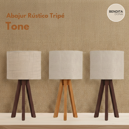 Abajur Rústico Tripé - Tone