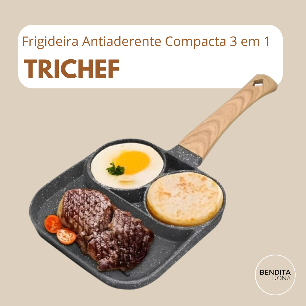 Frigideira Antiaderente Compacta 3 em 1 - TriChef