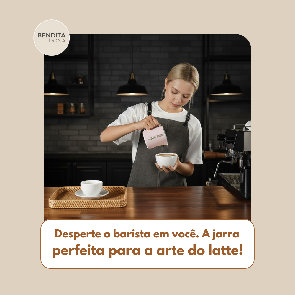 Jarra de Aço Inox para Espumar Leite - Lattea Art