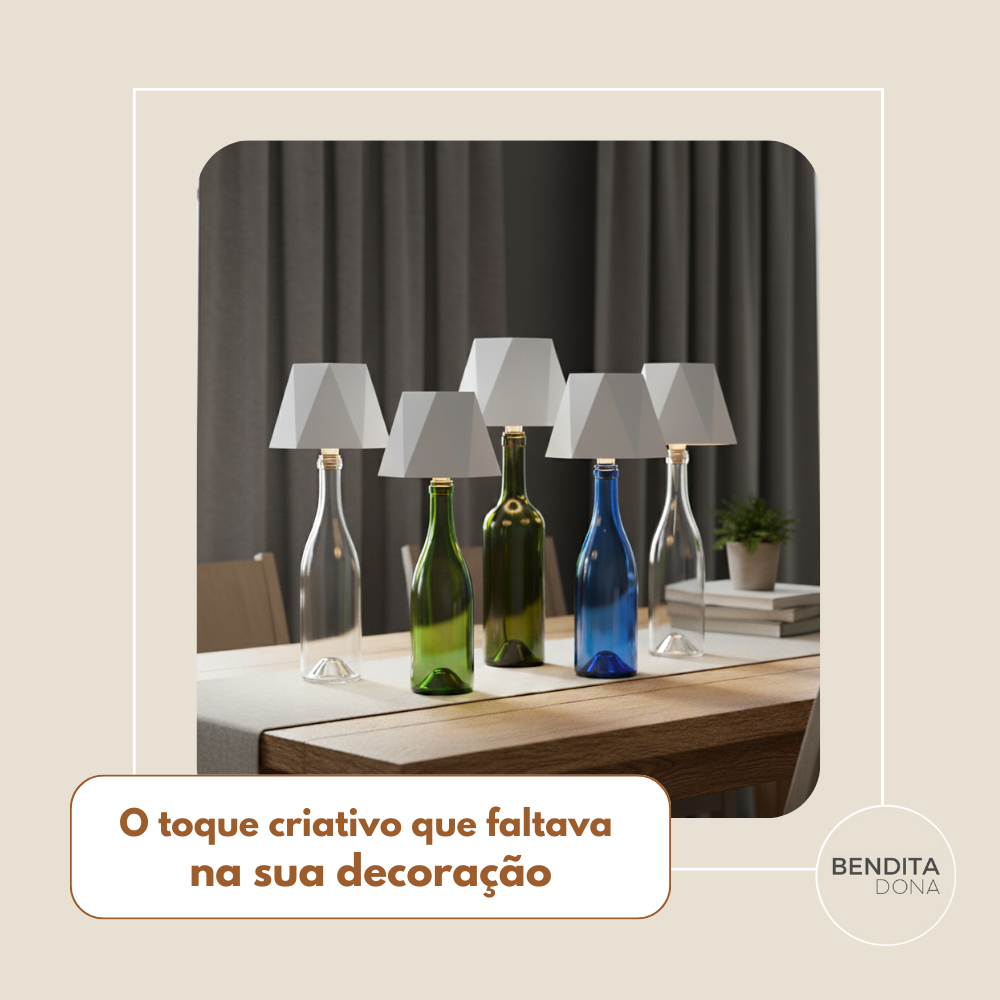 Luminária LED para Garrafas - Vintly