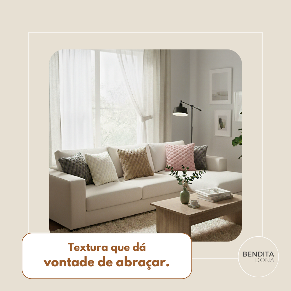Capa de Almofada 3D de Pelúcia - Fluffy