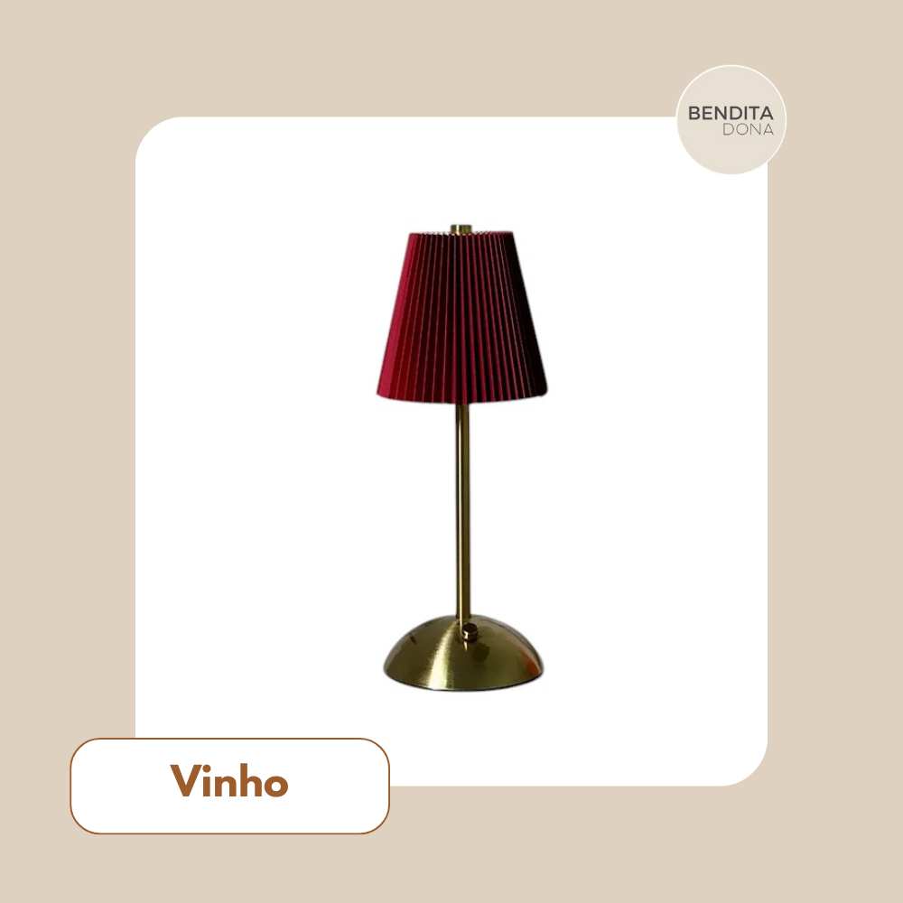 Luminária LED de Mesa Recarregável- Brillex