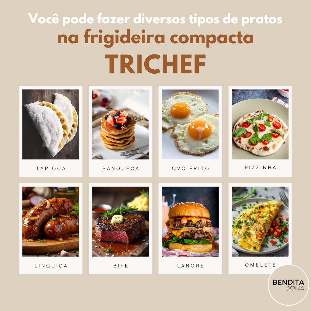 Frigideira Antiaderente Compacta 3 em 1 - TriChef