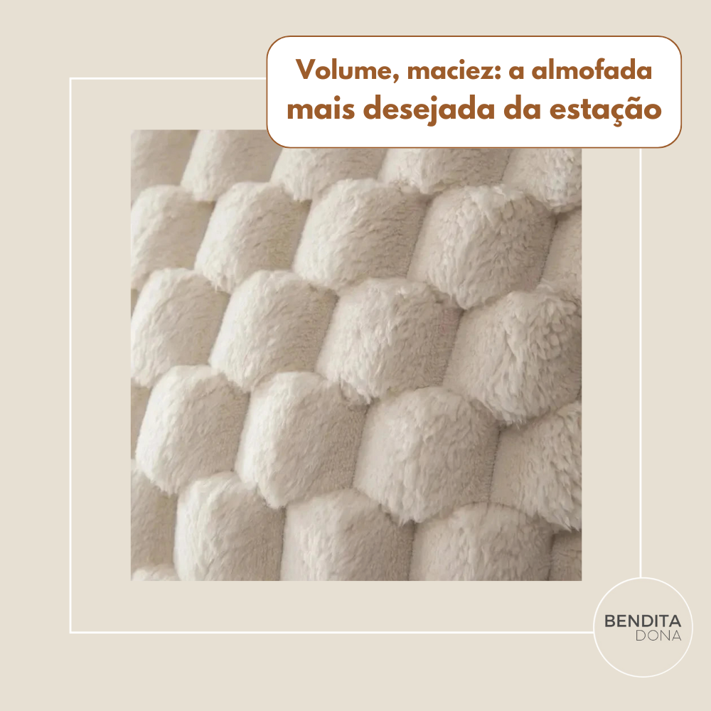 Capa de Almofada 3D de Pelúcia - Fluffy