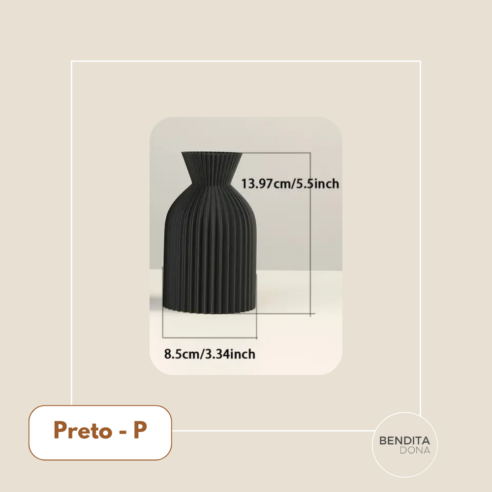 Vaso Decorativo Texturizado - Plissé