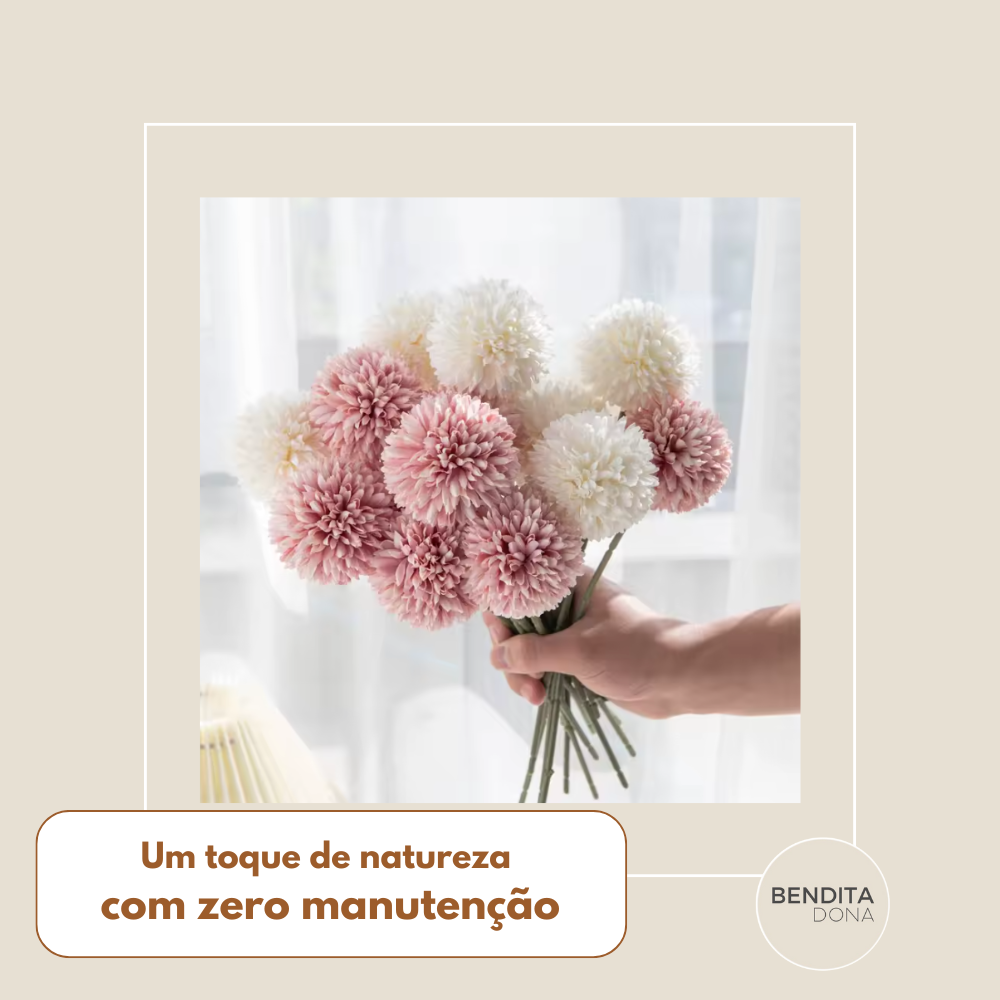 Buquê de Flores Artificiais de Hortênsia - Flowery