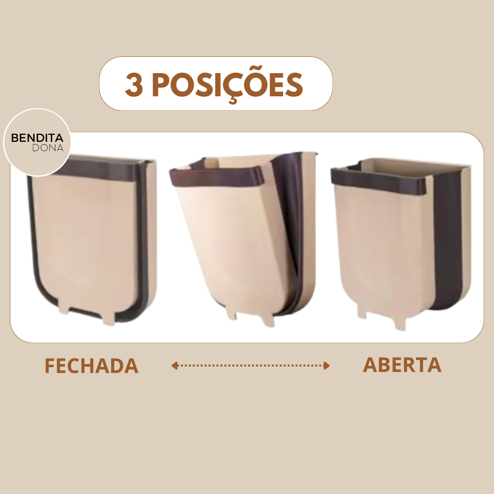 Lixeira dobrável de plástico - FlexBin