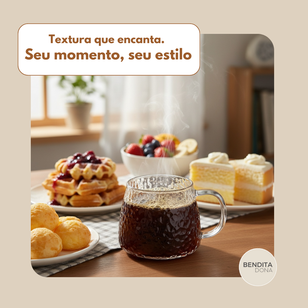 Caneca de Vidro Texturizada - Grit