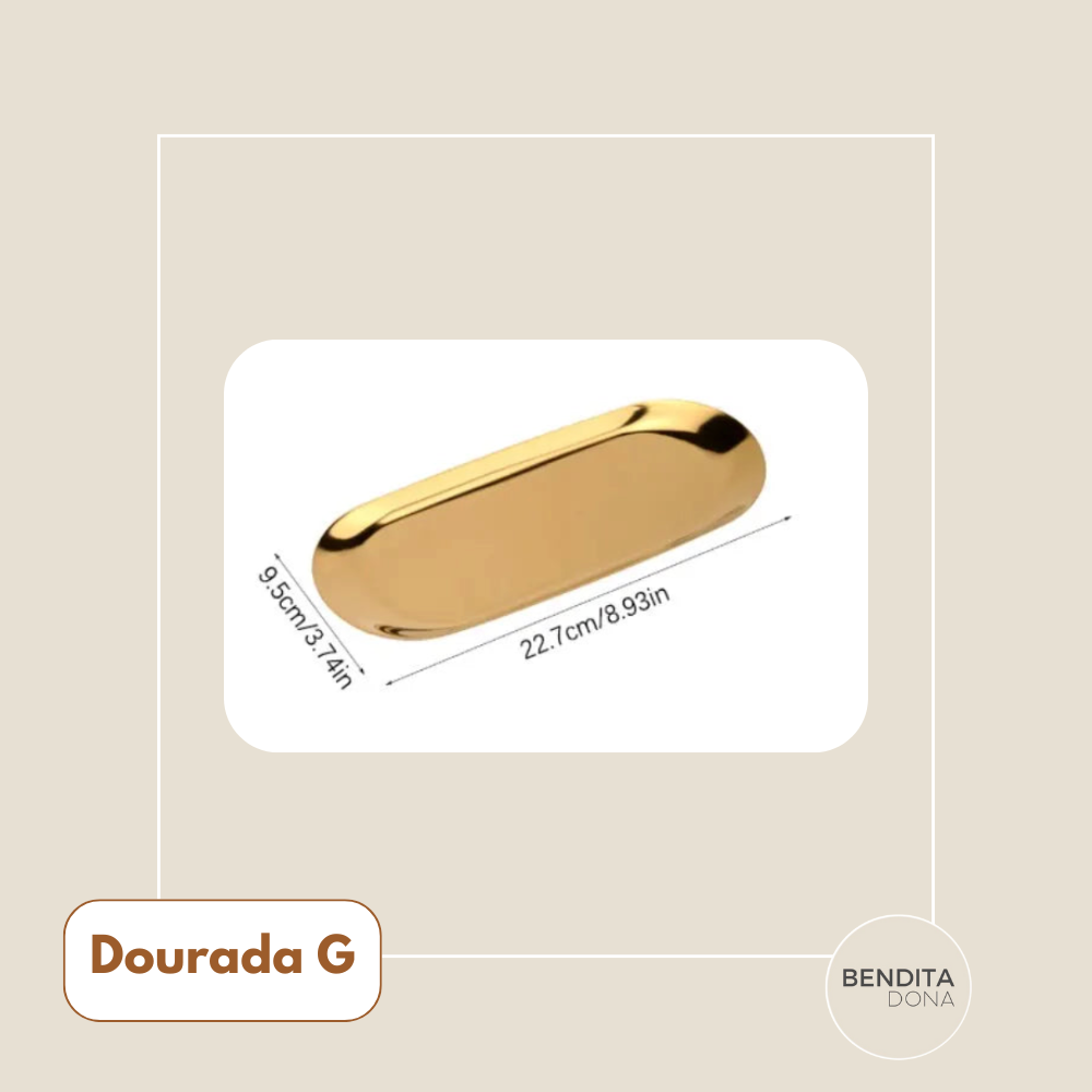Bandeja de Metal Oval - Gleam