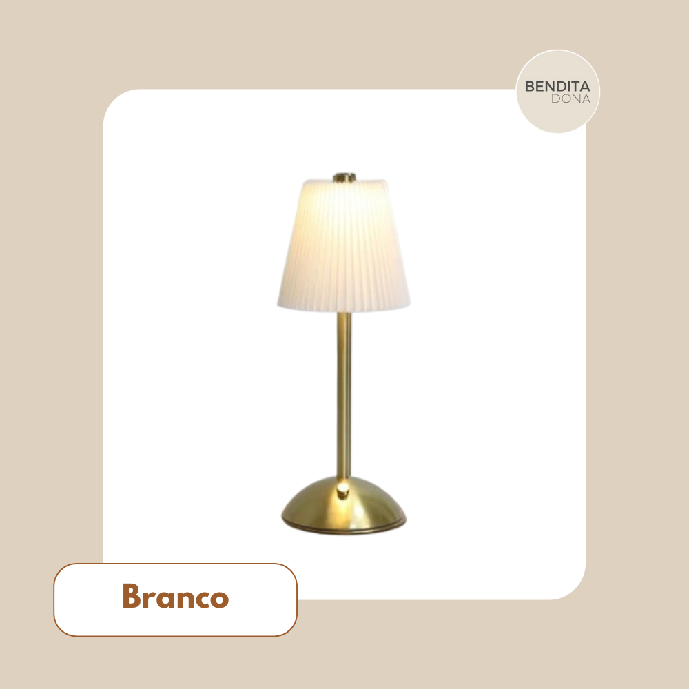 Luminária LED de Mesa Recarregável- Brillex