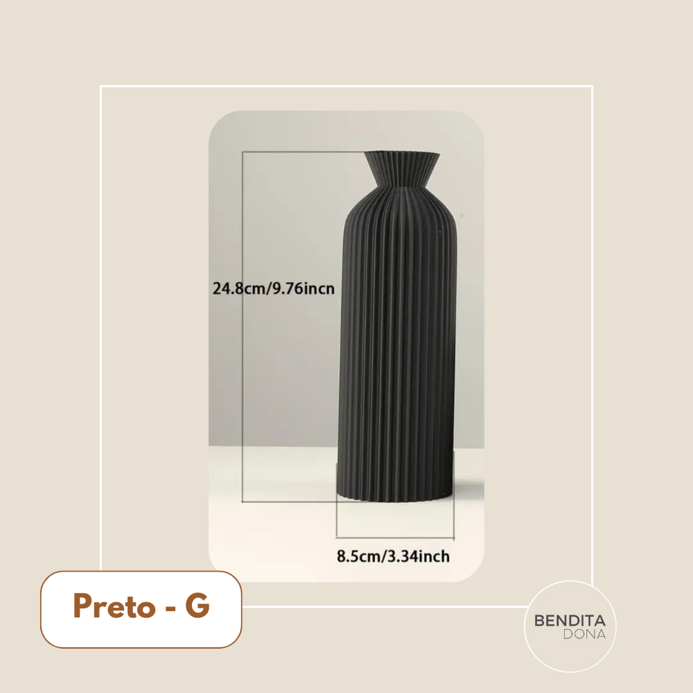 Vaso Decorativo Texturizado - Plissé