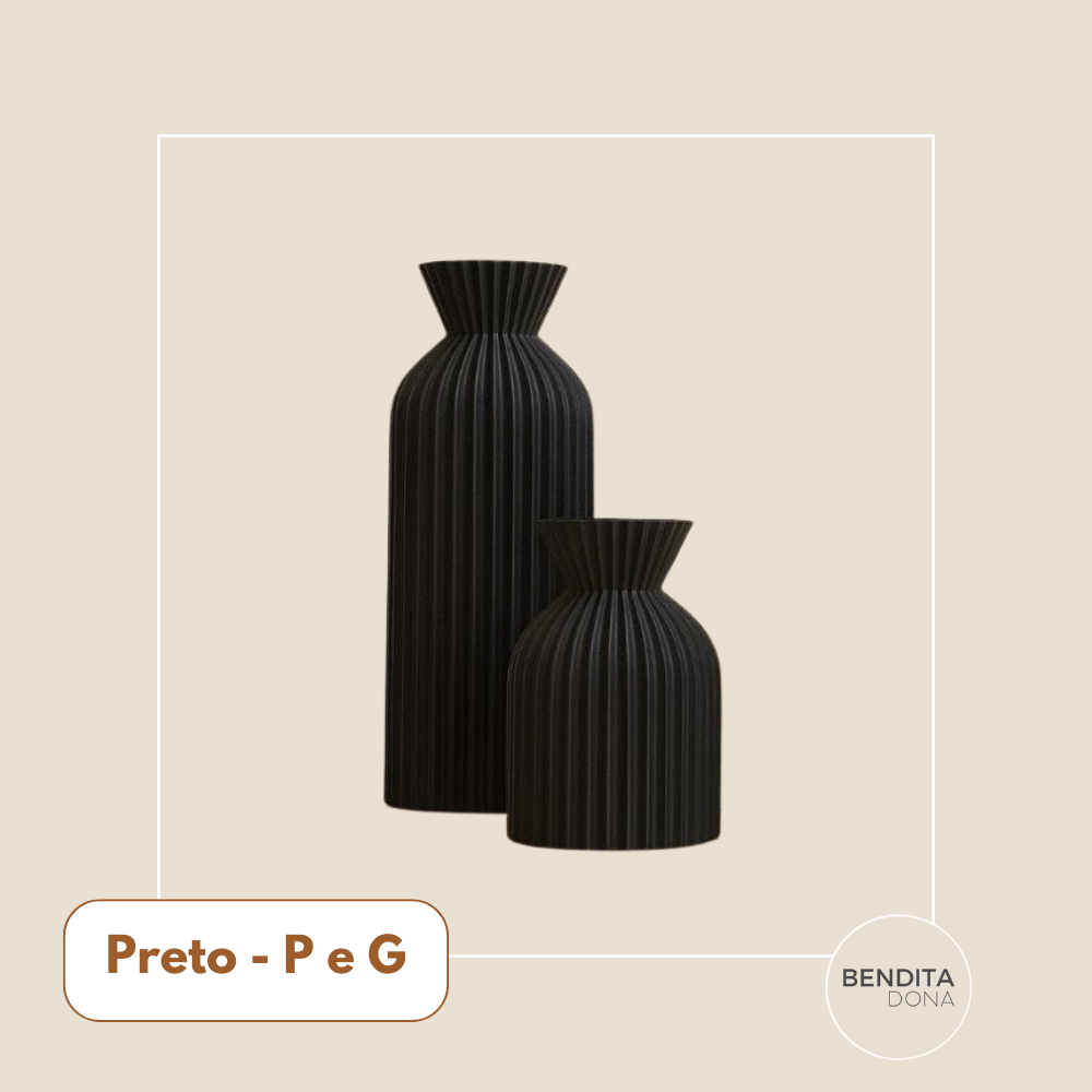 Vaso Decorativo Texturizado - Plissé