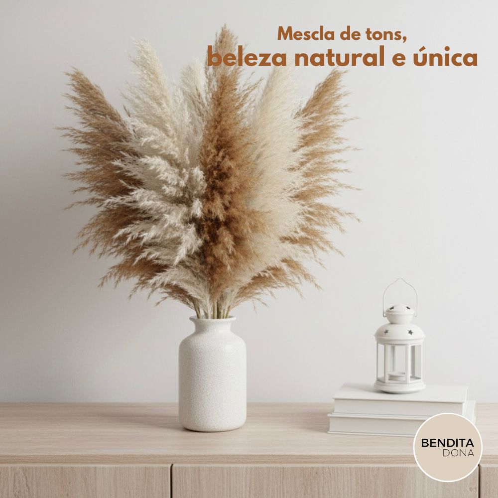 Buquê de Capim dos Pampas Natural e Desidratado - Canyon