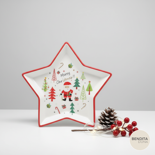 Petisqueira Natalina de Cerâmica