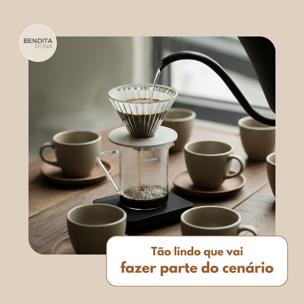 Gotejador de Café em Vidro 60° - Dripper