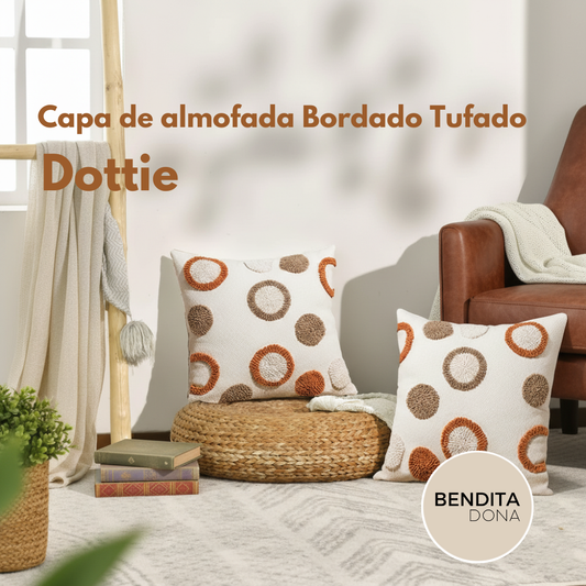 Capa de almofada Bordado Tufado - Dottie