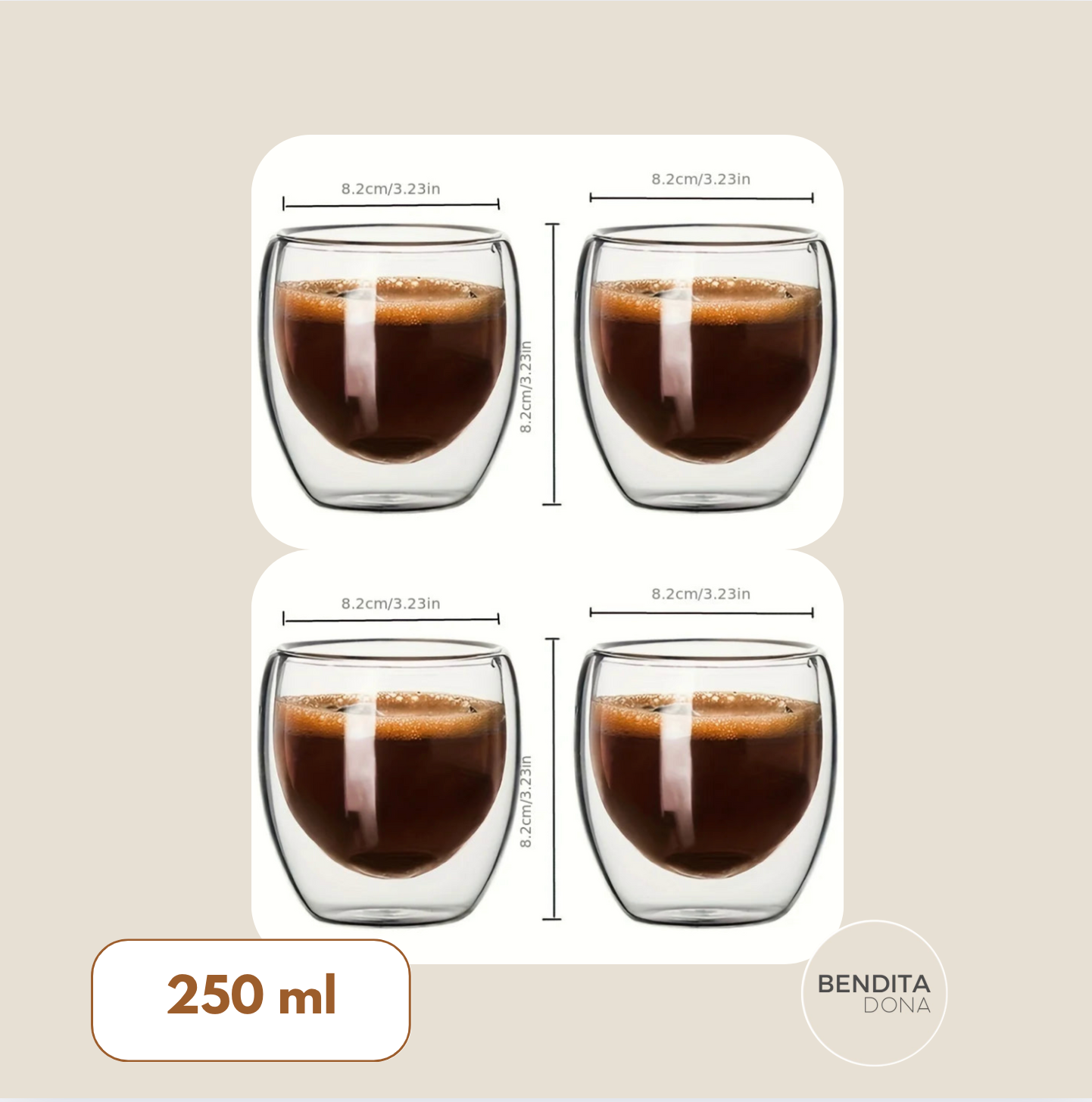 Copo de Vidro Duplo Borossilicato - BORO
