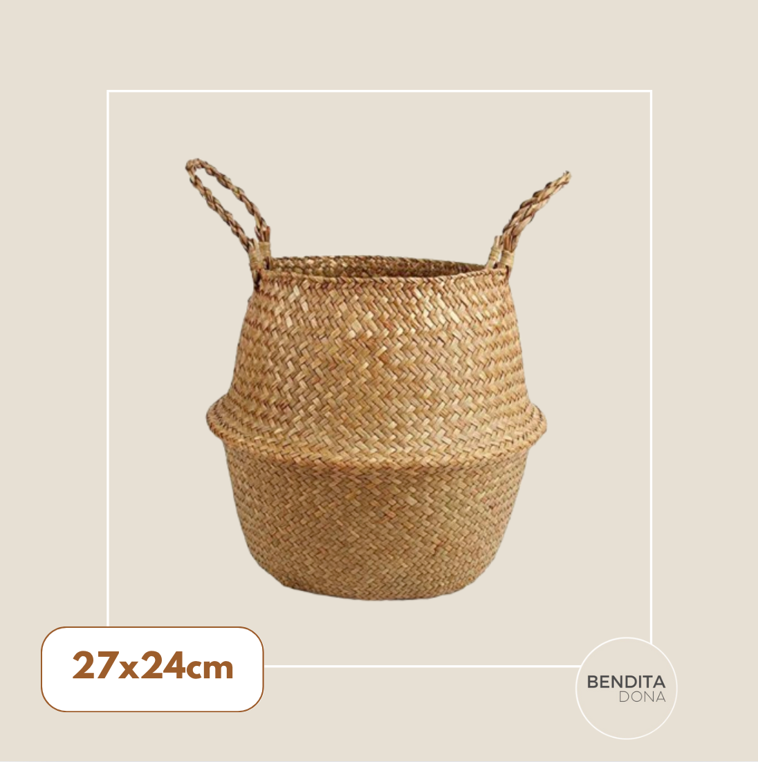 Cesto de Palha Natural- Nesty