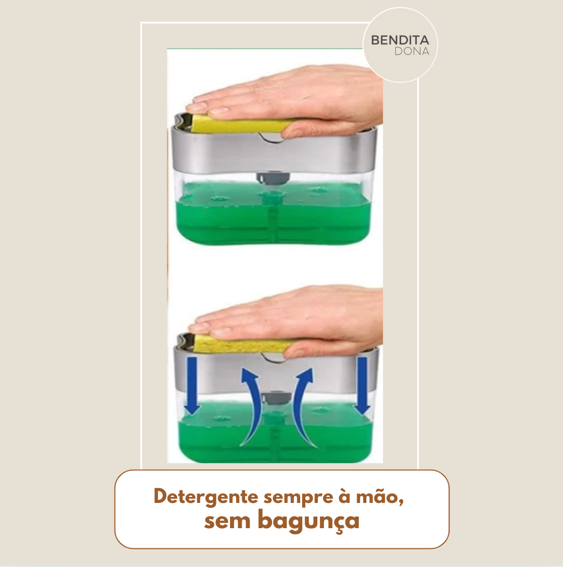 Dispenser de Detergente 2 em 1 - Tidy