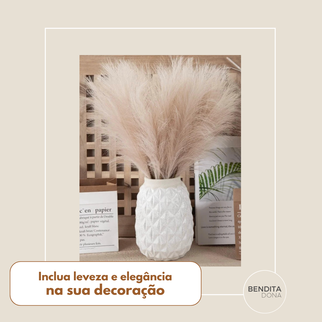 Buquê de Junco Artificial - Pampas