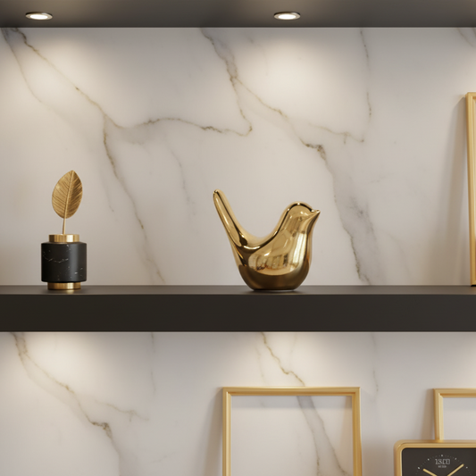 Pássaro Dourado de Cerâmica - Flynn