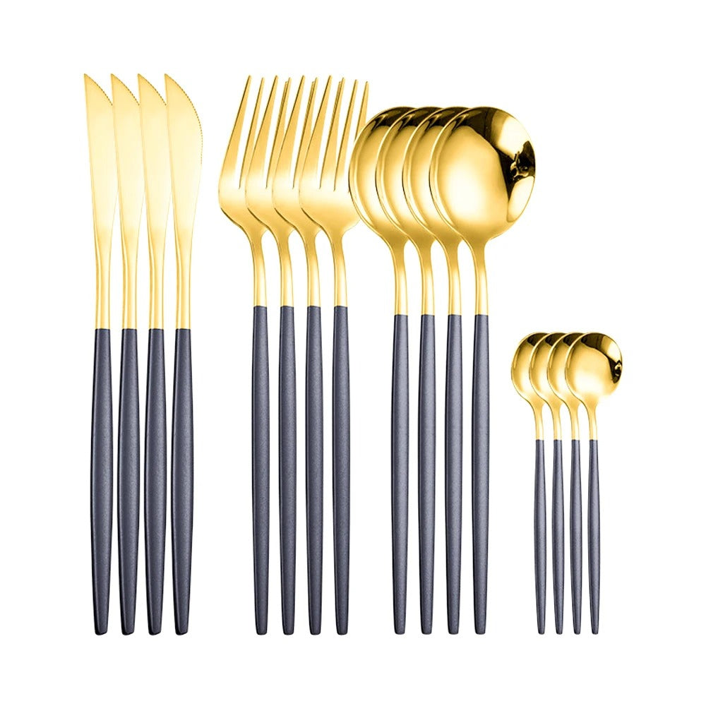 Conjunto de talheres de aço inox 24 peças - Luxe