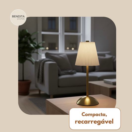 Luminária LED de Mesa Recarregável- Brillex