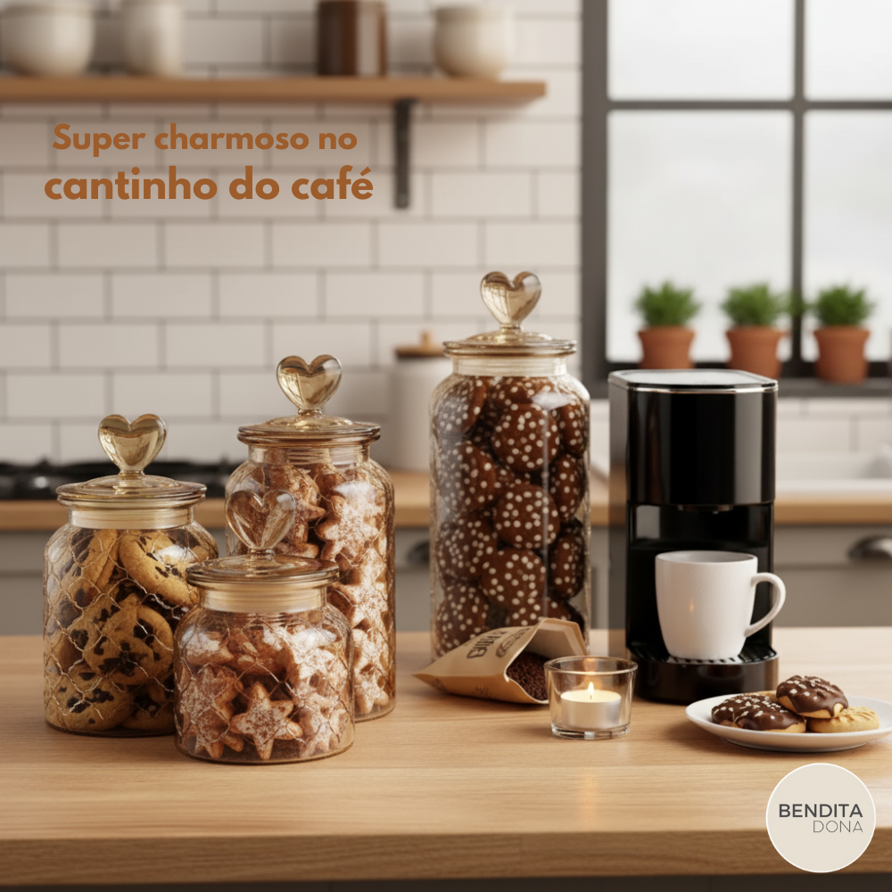 Pote de Vidro com Tampa Hermética - Glassic