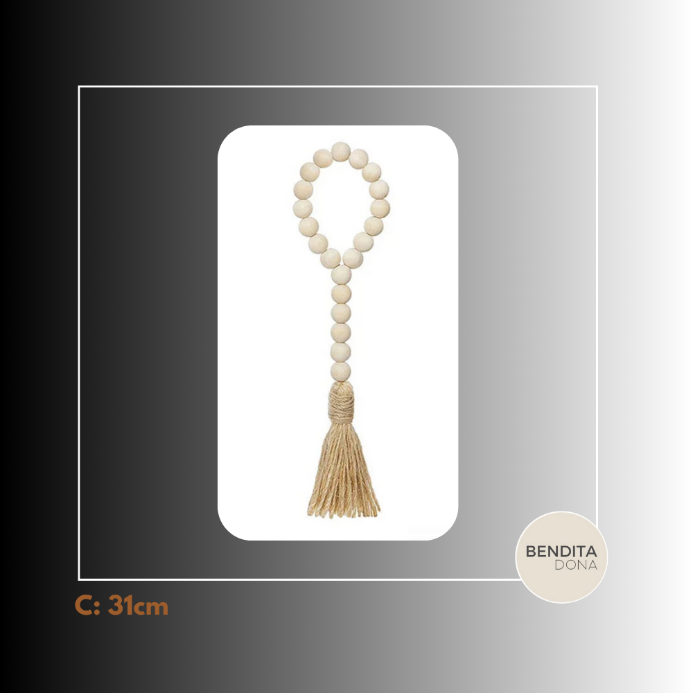 Colar de Miçangas de Madeira - Oakra