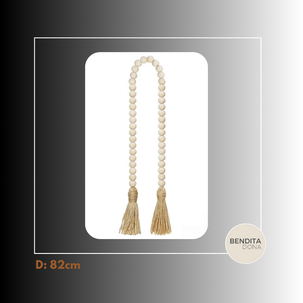 Colar de Miçangas de Madeira - Oakra