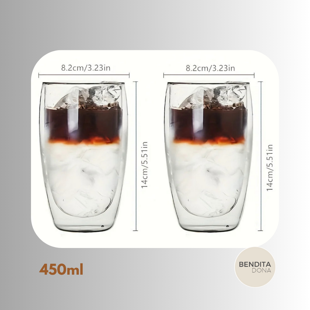 Copo de Vidro Duplo Borossilicato - BORO