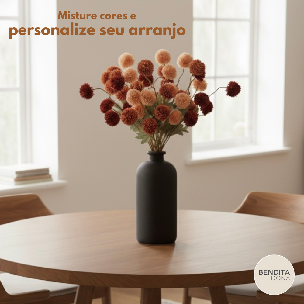 Buquê de Mini Crisântemos Artificiais - Ivy