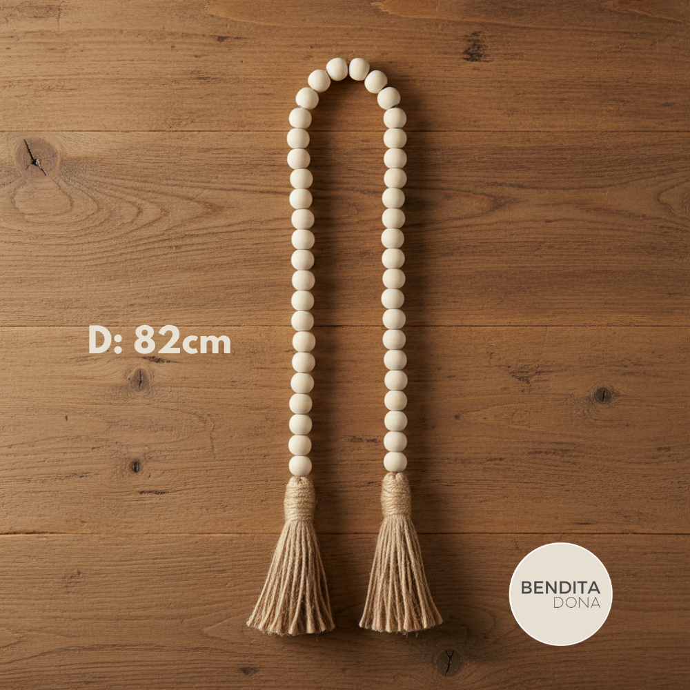 Colar de Miçangas de Madeira - Oakra