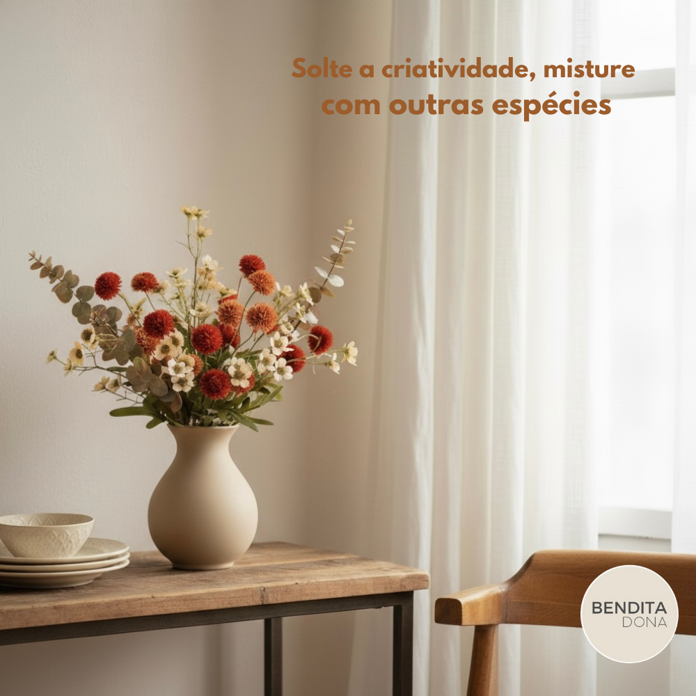 Buquê de Mini Crisântemos Artificiais - Ivy