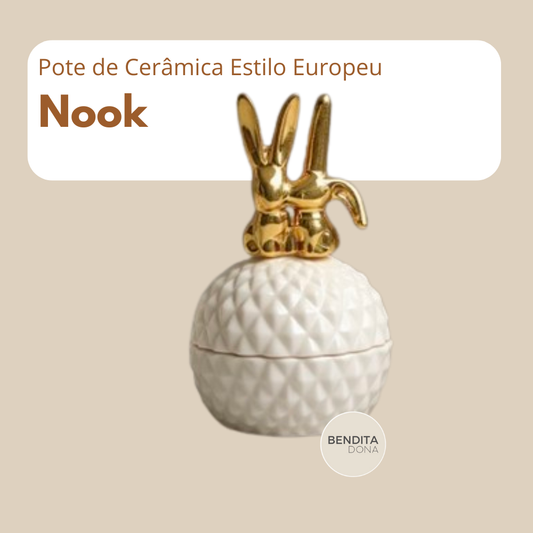 Pote de Cerâmica Estilo Europeu - Nook