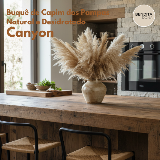 Buquê de Capim dos Pampas Natural e Desidratado - Canyon