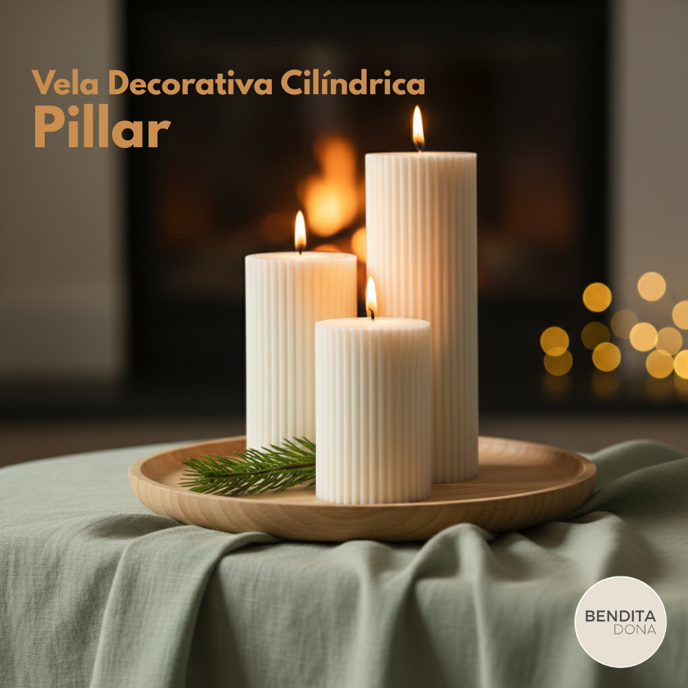 Vela Decorativa Cilíndrica - Pillar