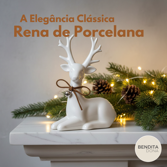 Rena de Porcelana Natalina