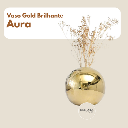 Vaso Gold Brilhante - Aura