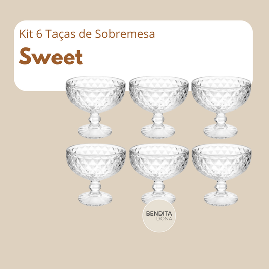 Kit 6 Taças de Sobremesa - Sweet