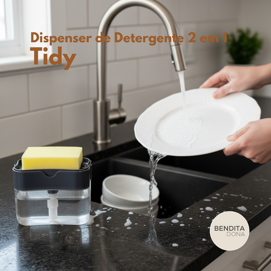 Dispenser de Detergente 2 em 1 - Tidy