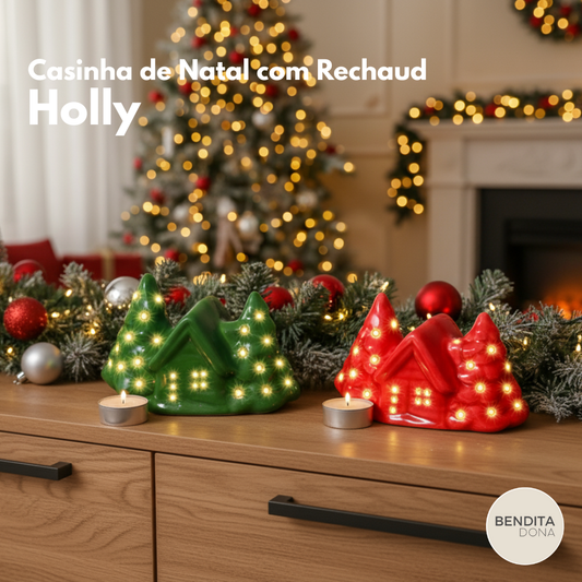 Casinha de Natal com Rechaud – Holly